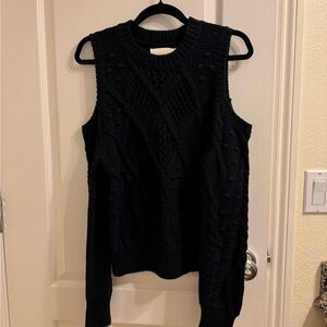 never worn/ still with tag! black cable knit sweater size small